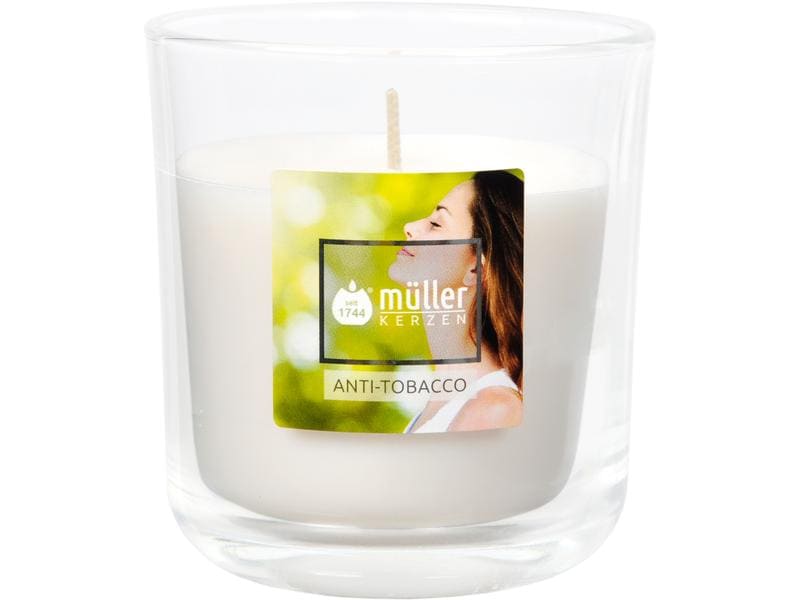 müller Kerzen Duftkerze Anti Tobacco 8.8 x 8 cm Duft-Kerzenglas