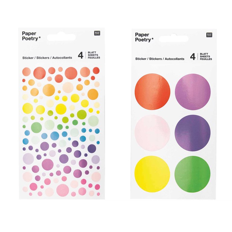 Sticker Paper Poetry Kreise