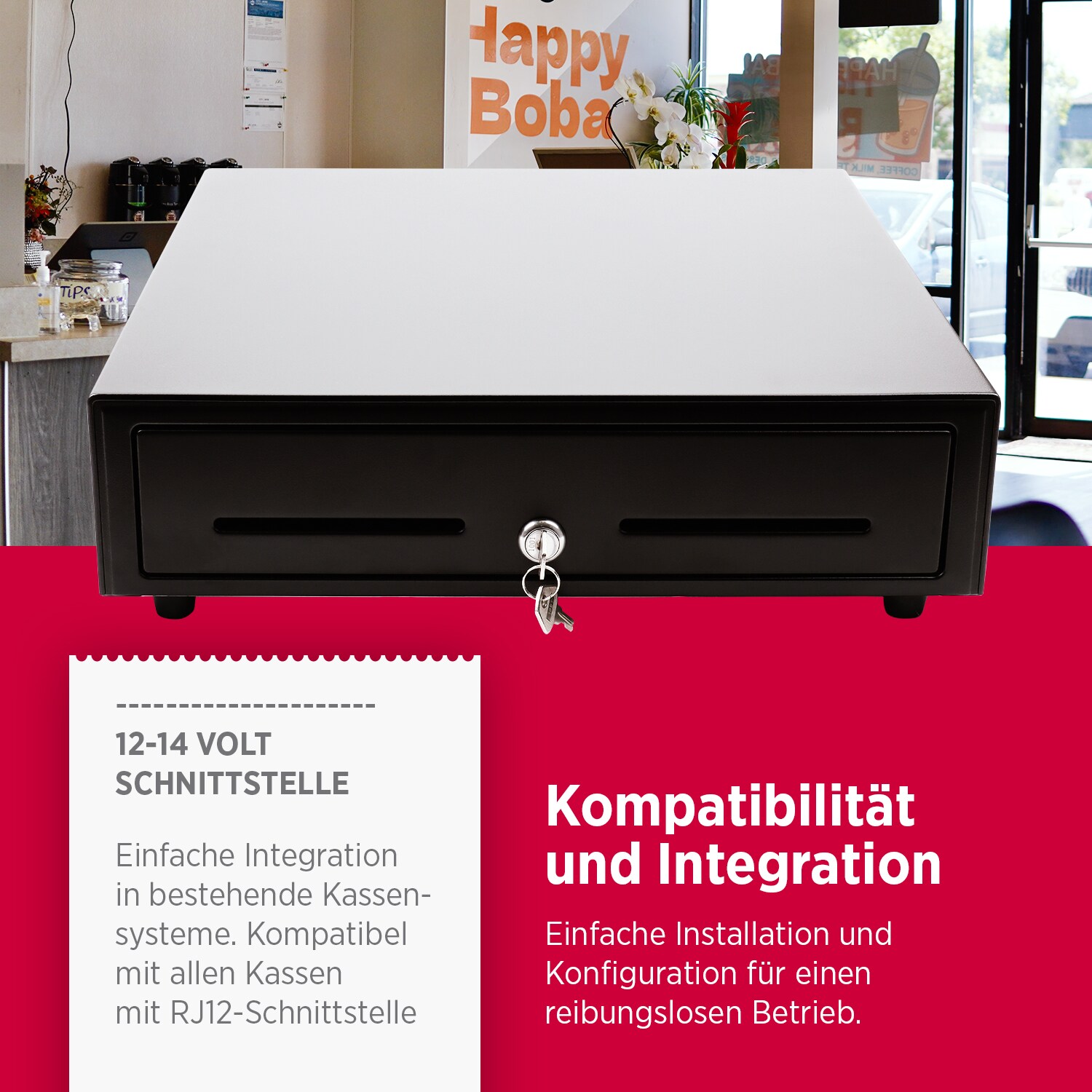 LD 410A Kassenschublade elektrisch Olympia Kassenkompatibel mit RJ11/12 Anschluss