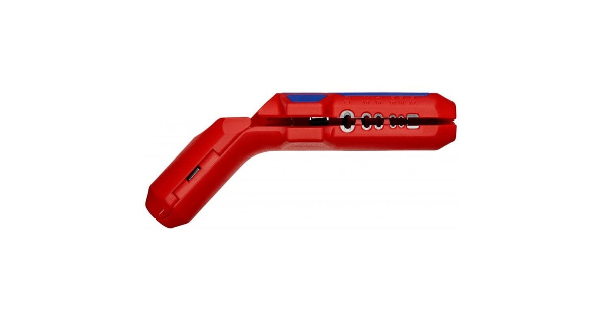KNIPEXErgostrip universeel ontmantelingsgereedschap 16 95 02 SB kabelstrip-/ontmantelingsgereedschap  (Rood/blauw, links-handig)