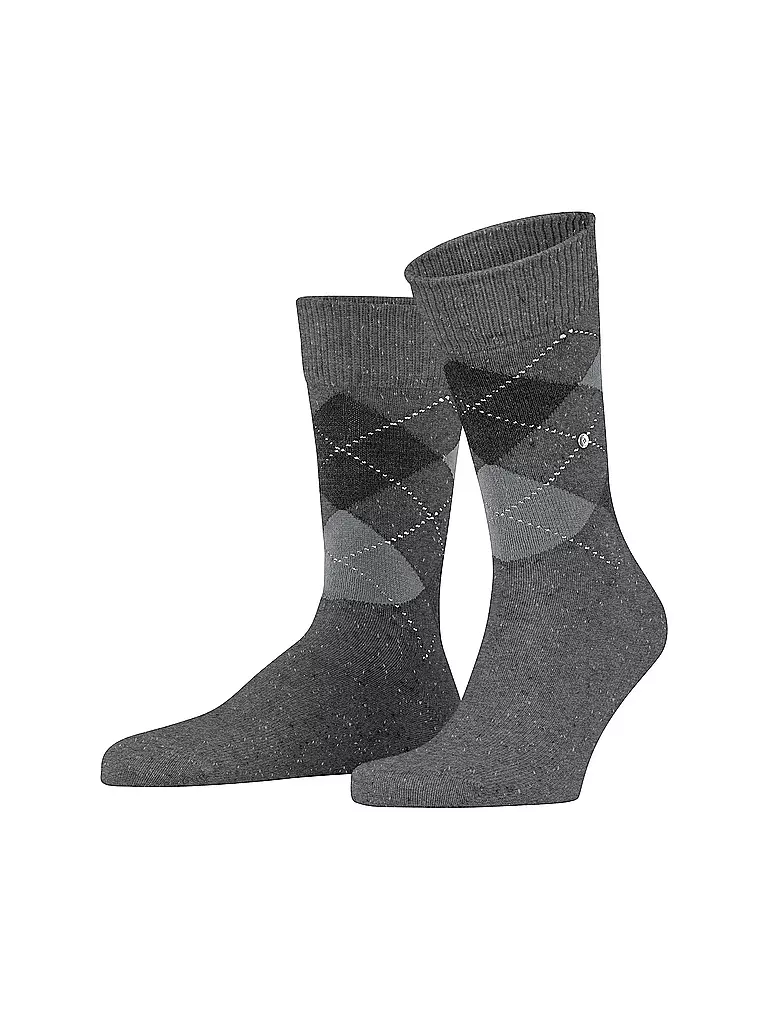 BURLINGTON Herren Socken DUNDEE 40-46 carbon mel grau