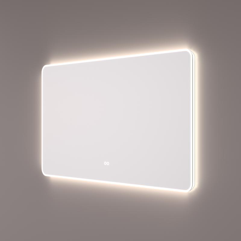 Hipp design 16000 rechthoekige spiegel 80x70cm met LED verlichting en spiegelverwarming