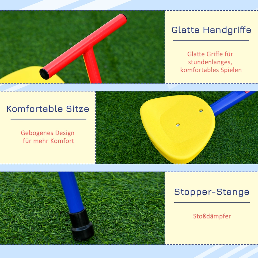 Outsunny Kinderwippe mit 360° Drehfunktion bunt