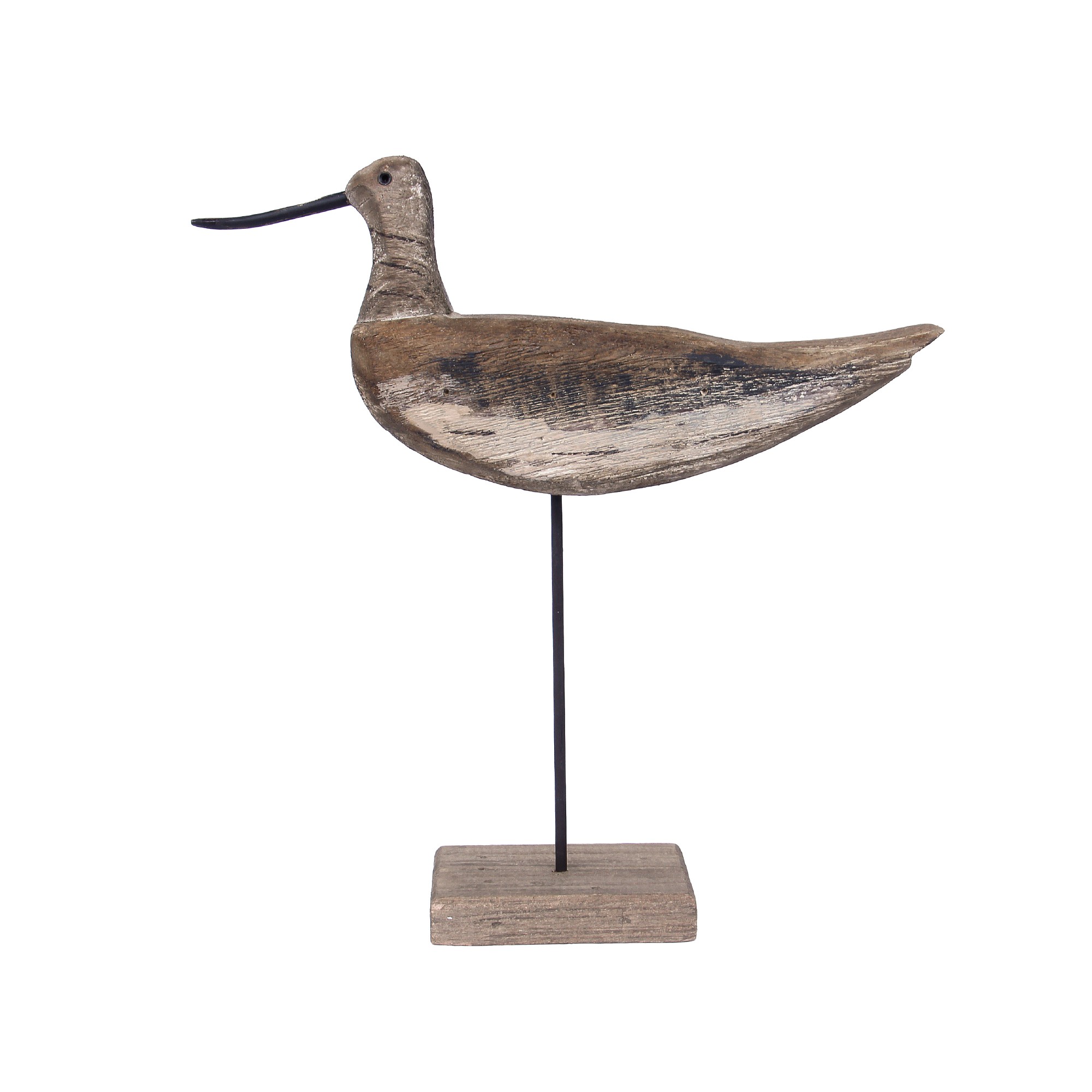 Vogel auf Ständer, natur, H 35 cm, B 32 cm, L 6 cm von fischer's lagerhaus