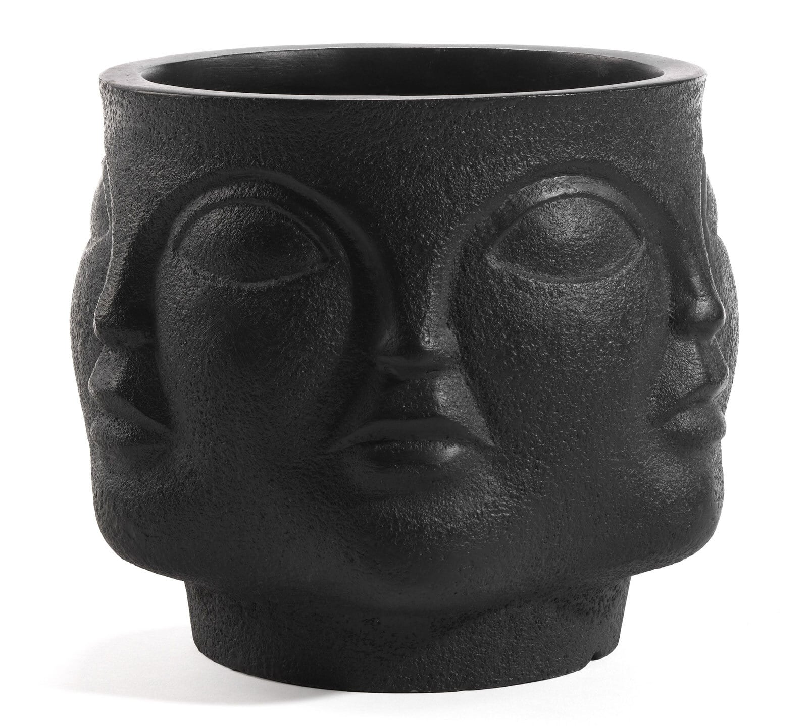 casaNOVA Übertopf GESICHT 20 cm schwarz