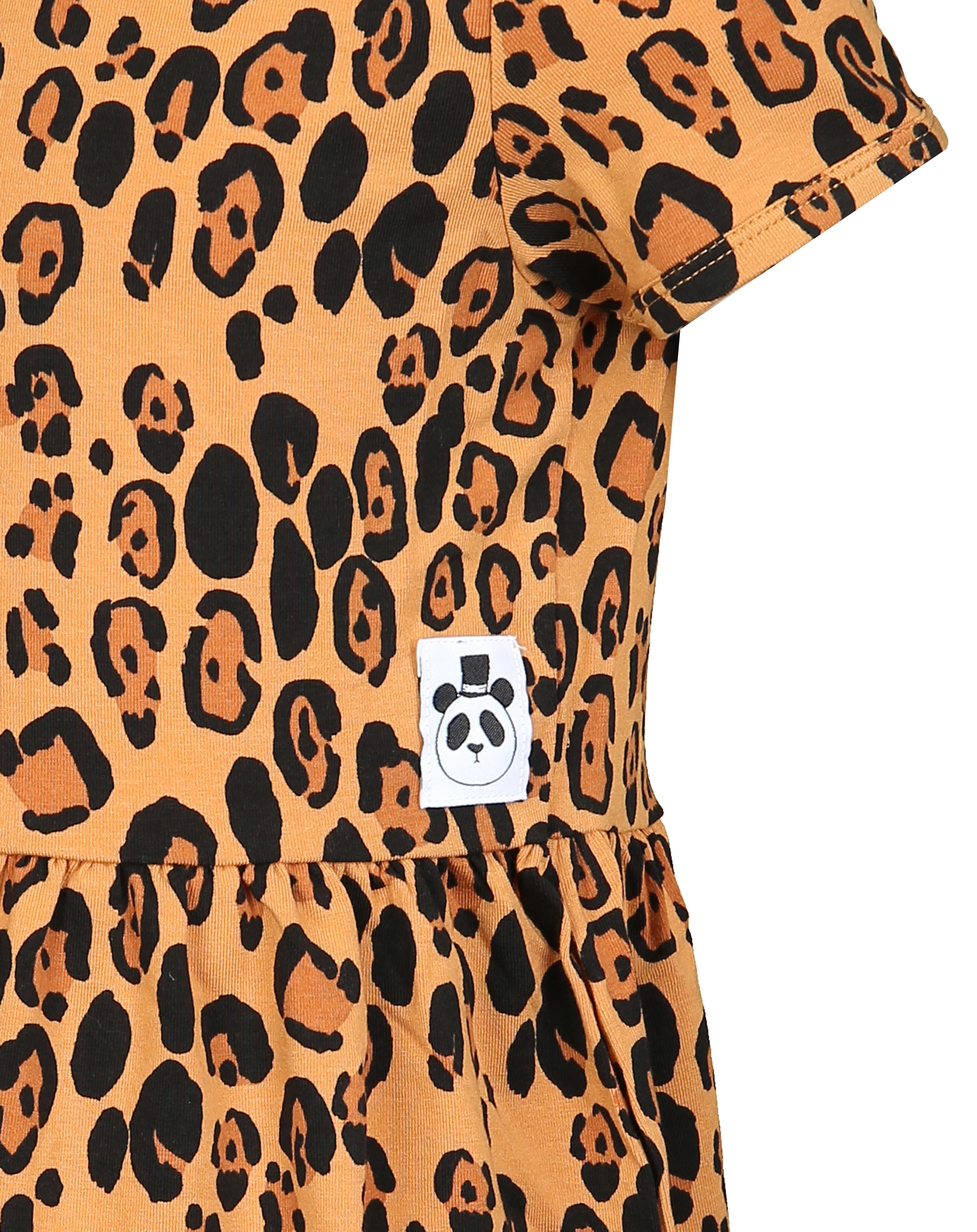 Kurzarm-Kleid LEOPARD in beige