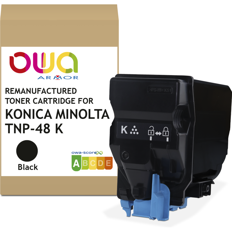 Toner remanufacturé OWA - standard - Noir - pour KONICA MINOLTA TNP-48K, TNP-49K, DEVELOP TNP-48 K, TNP-49 K, KONICA MINOLTA TNP-48K, TNP-49K, DEVELOP TNP-48 K, TNP-49 K