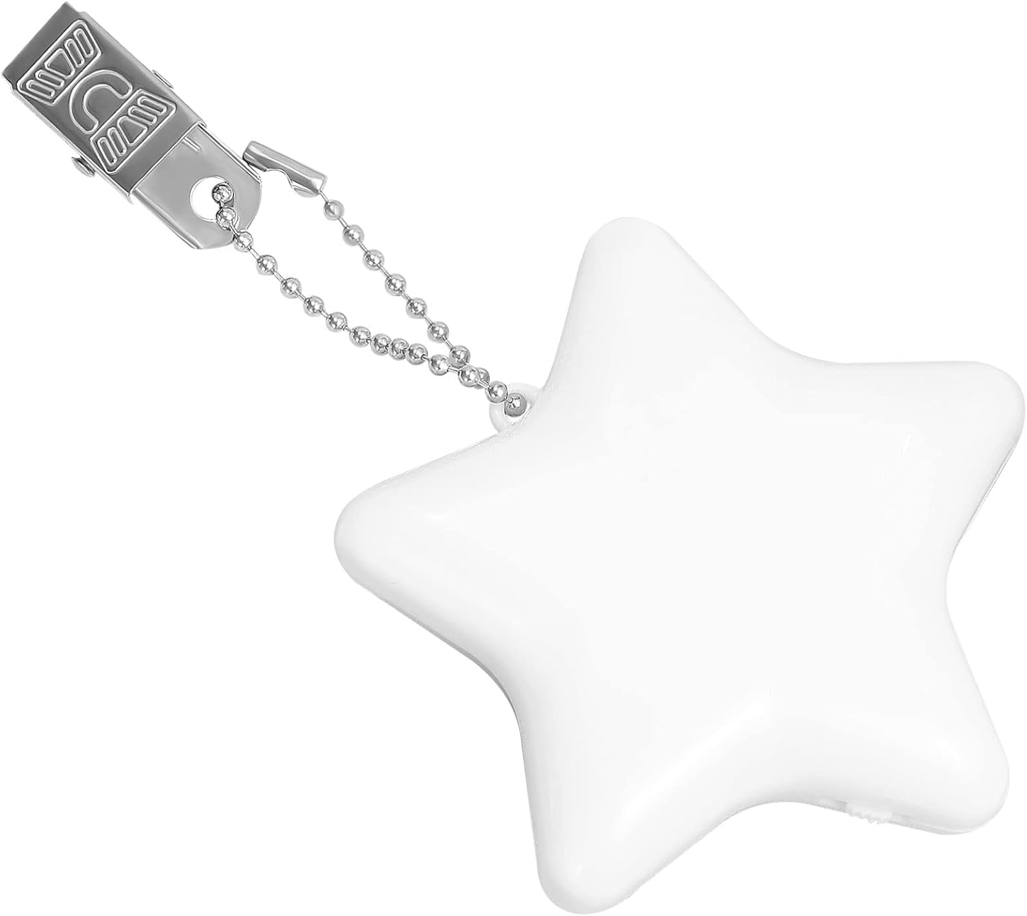 LED Handtaschen Licht Rucksack Anhänger Taschenlicht mit Touch Sensor   Clip Stern - Weiss