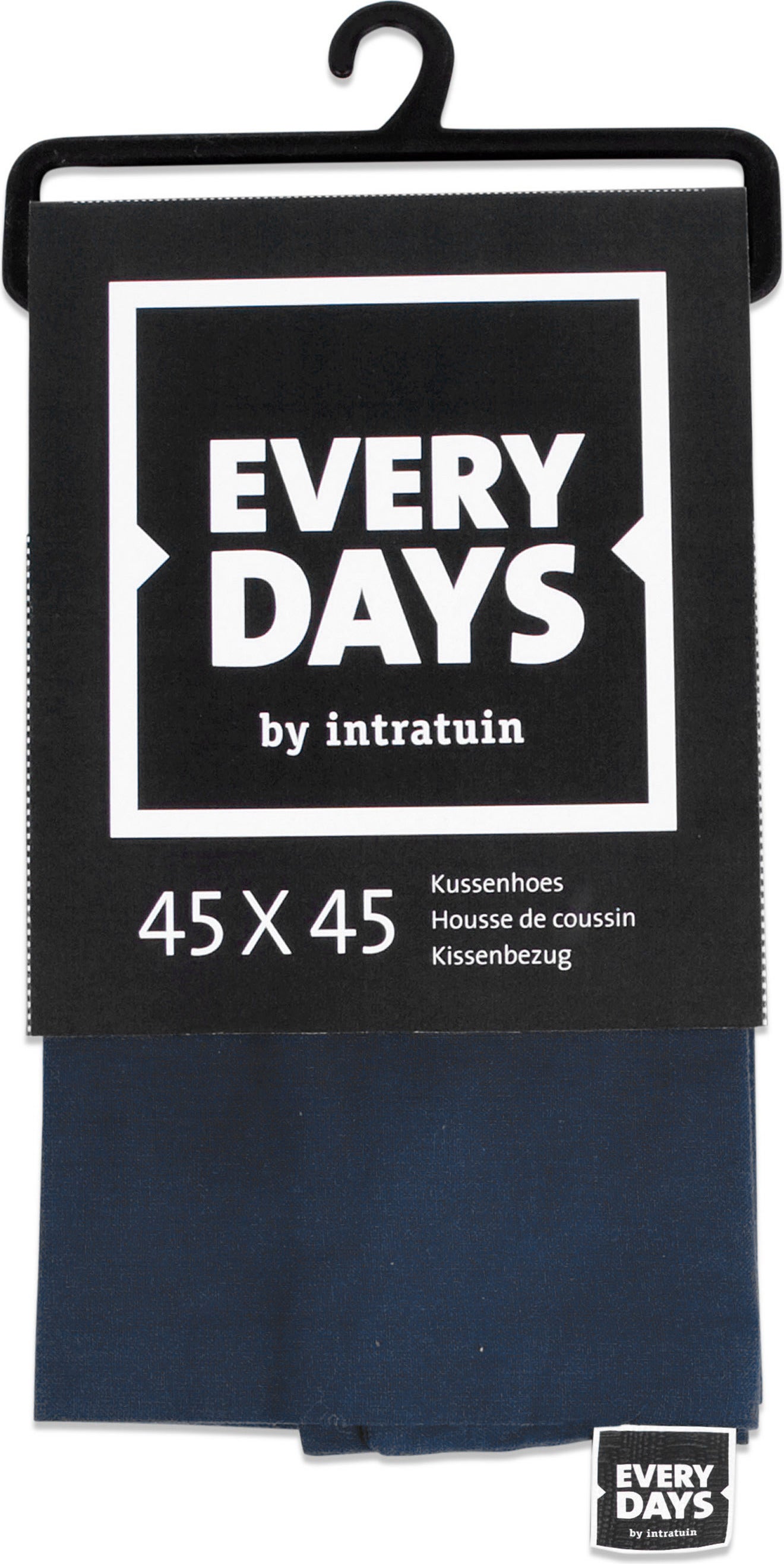 Everydays kussenhoes Katoen donker blauw 45 x 45 cm