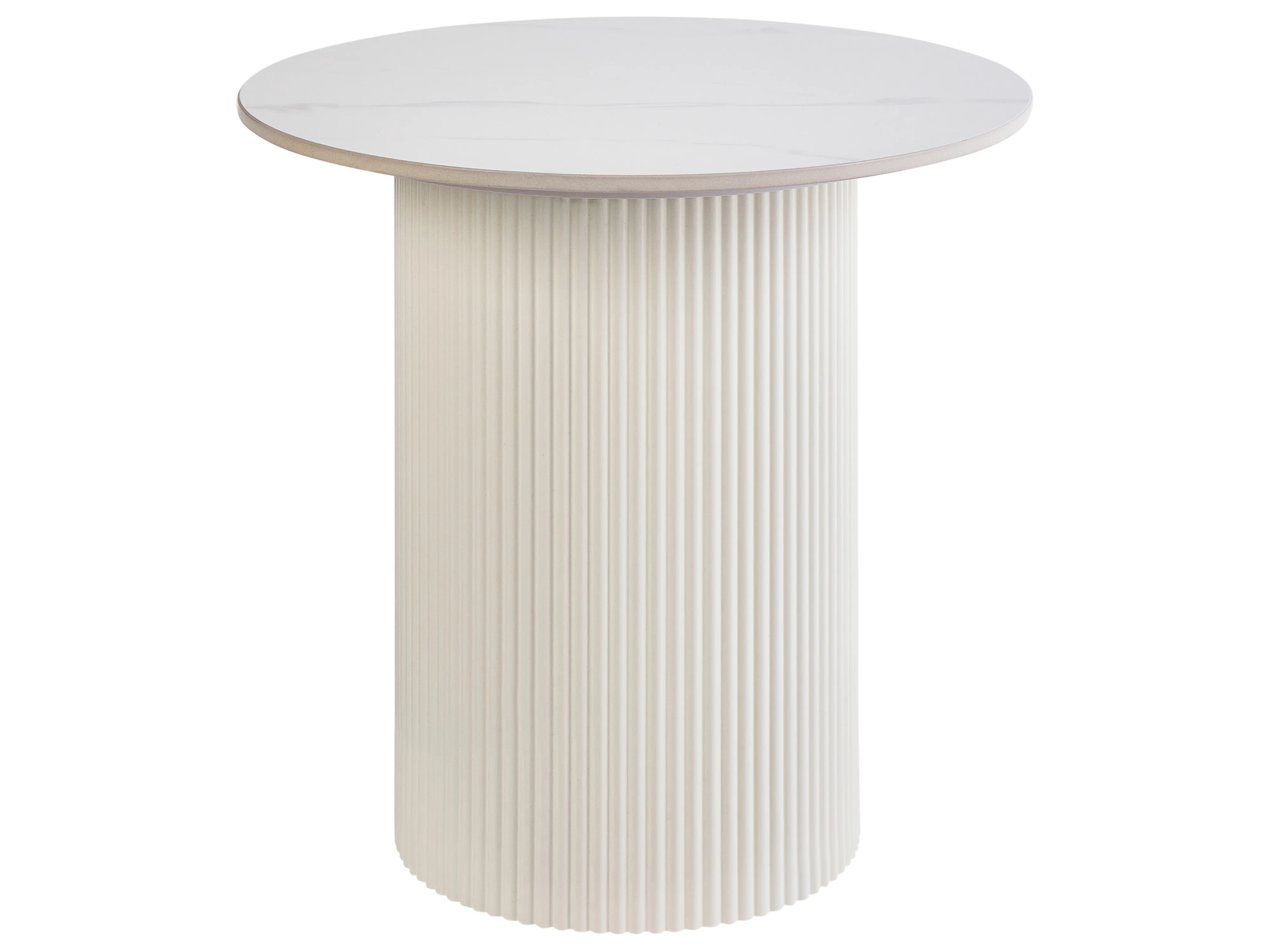Bijzettafel LEONA Keramiek Lichtbeige