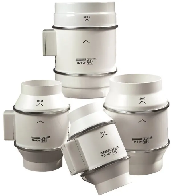 THERMEX KANALVENTILATOR, Rør, Badeværelse, Toilet, Hvid, Termoplast, IP44, 180 m³/t