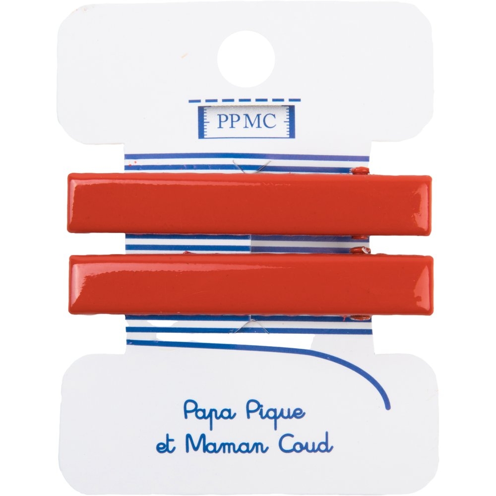 Barrette Croco Moyenne Rouge Tangerine Cr041