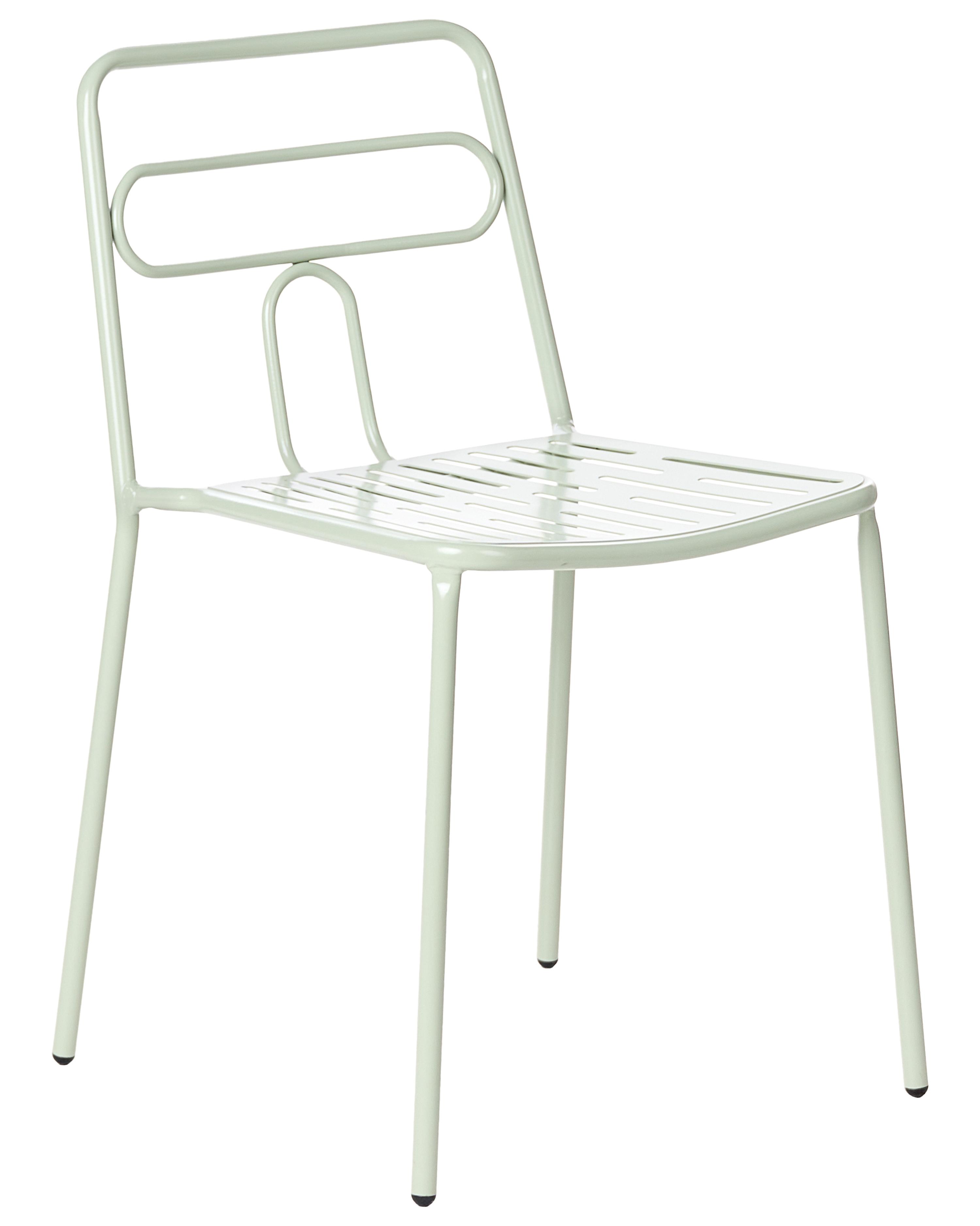 Set van 2 tuinstoelen AGEROLA Metaal Lichtgroen