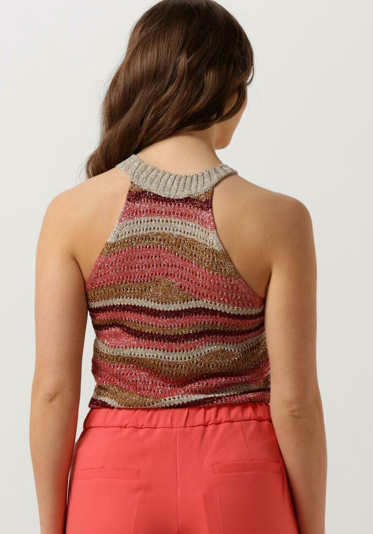 SUMMUM multi summum top halter top lurex swirl knit