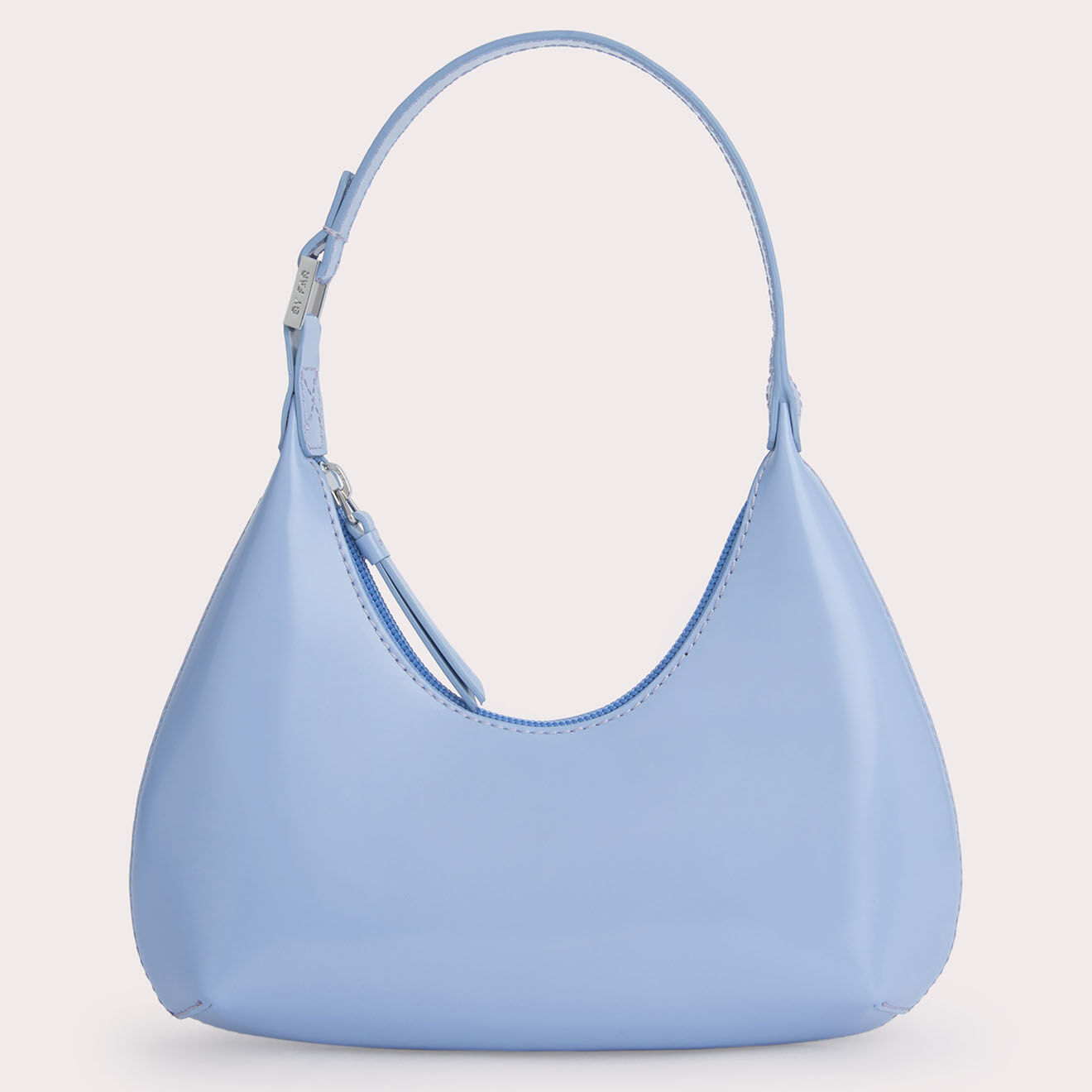 By Far Sac à main en Cuir Baby Amber bleu lavande - 11x24x6 cm