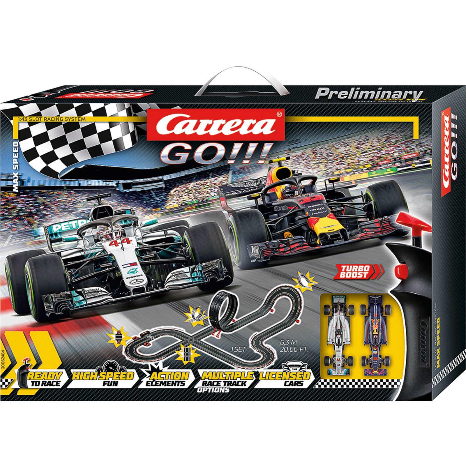 Carrera F1 Max Speed Rennbahn 6.3m