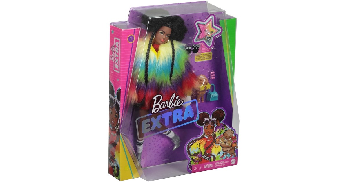 BarbieExtra #1 - Rainbow Coat with Pet Poodle Pop