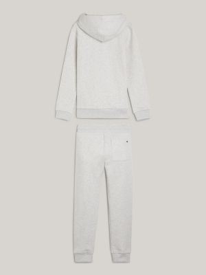 Conjunto de moletom com capuz e calça jogger com logo