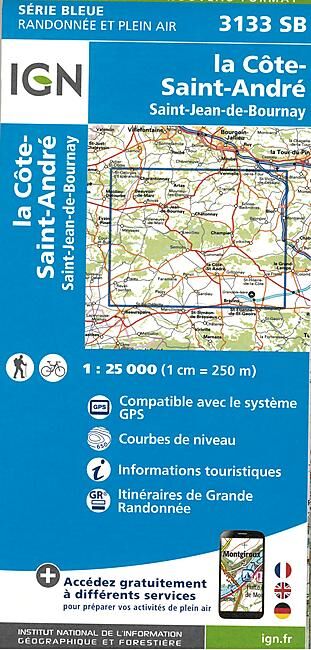 IGN - 3133 SB LA COTE ST ANDRE 1 25 000