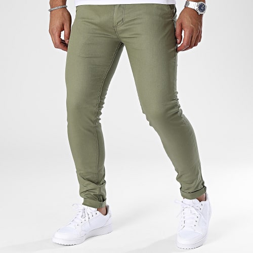 Pantalon Chino Vert Kaki