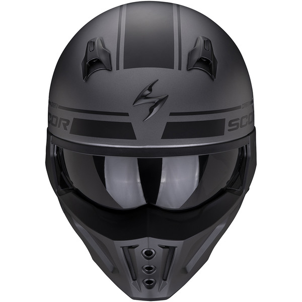 Scorpion - Casque Covert-X Tussle Noir Mat / Argent