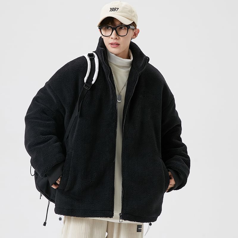 Bay Go Mall - Matching fleece jack met rits en mock neck voor koppels