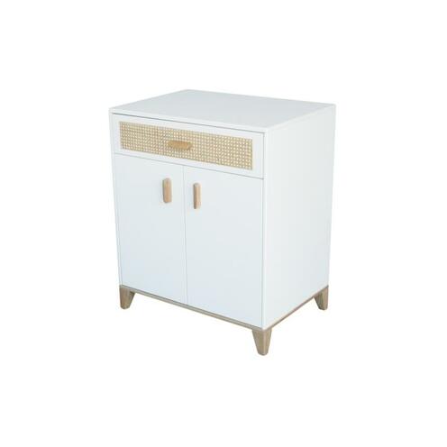 Petite Commode NAMI Cannes de Rotin Neige - THEO
