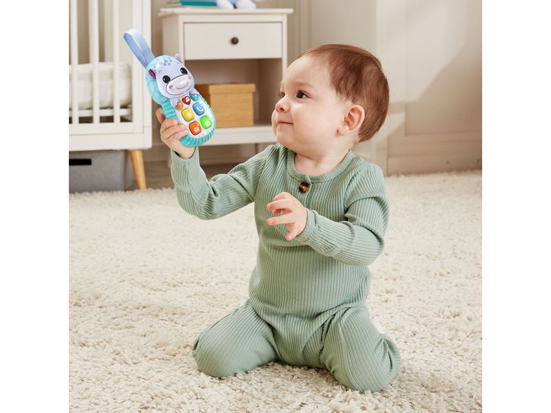 Vtech Beschäftigungsspielzeug Hippo-Handy -DE- Kinderfreundliches Spieltelefon in Nilpferd-Optik