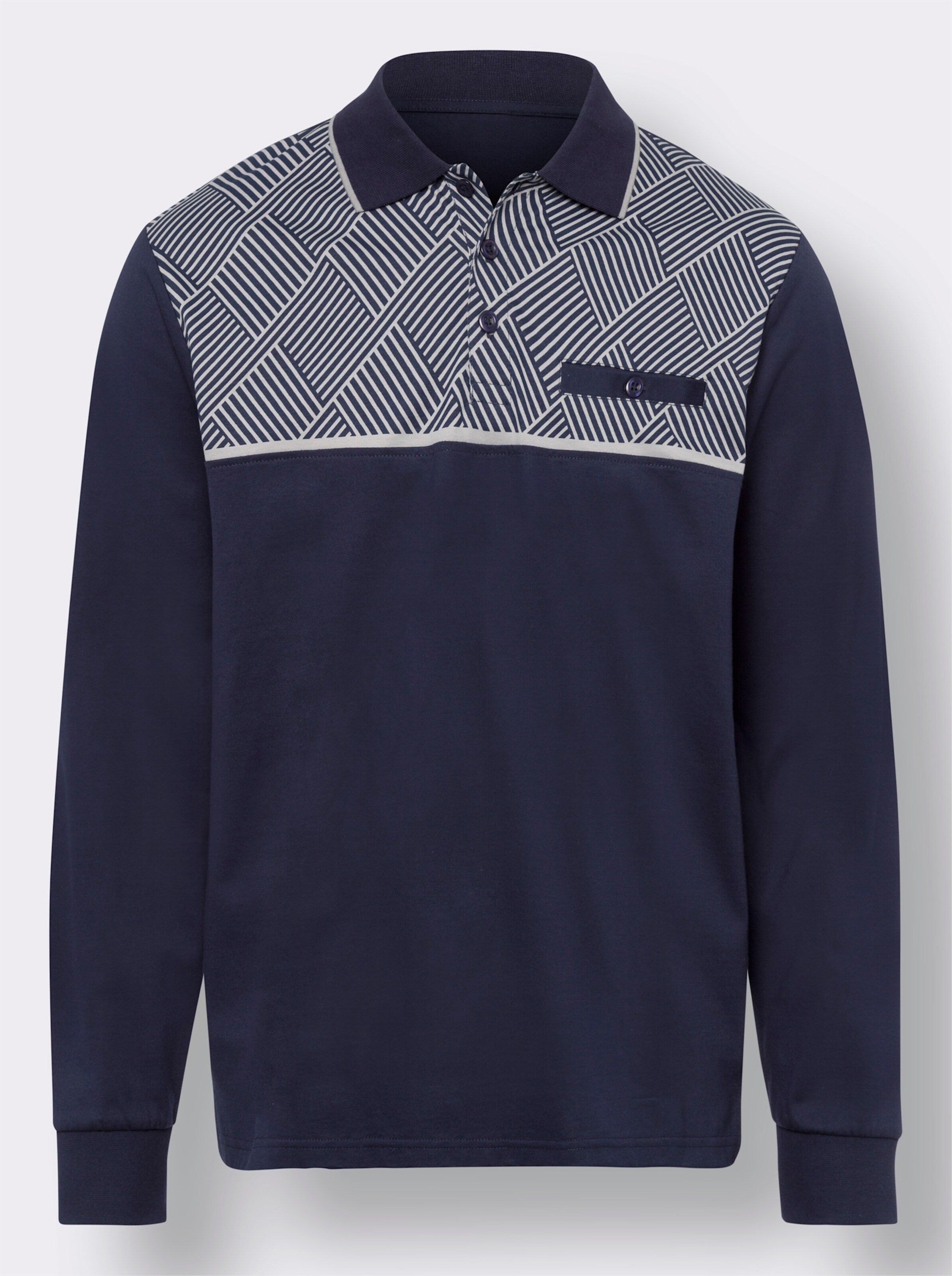 Langarm-Poloshirt