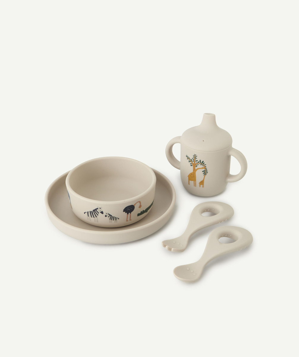 LIEWOODSET DE VAISELLES EN SILICONE MOTIFS SAVANE
