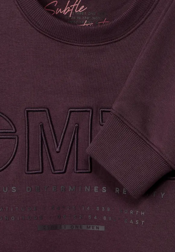 Sweatshirt mit Wording - ink red