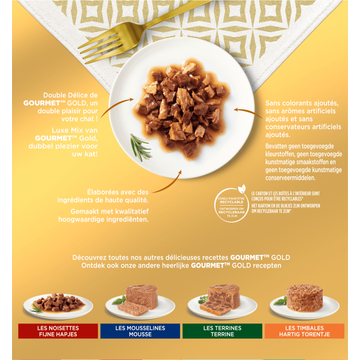 Gourmet Gold Luxe Mix Kattenvoer nat