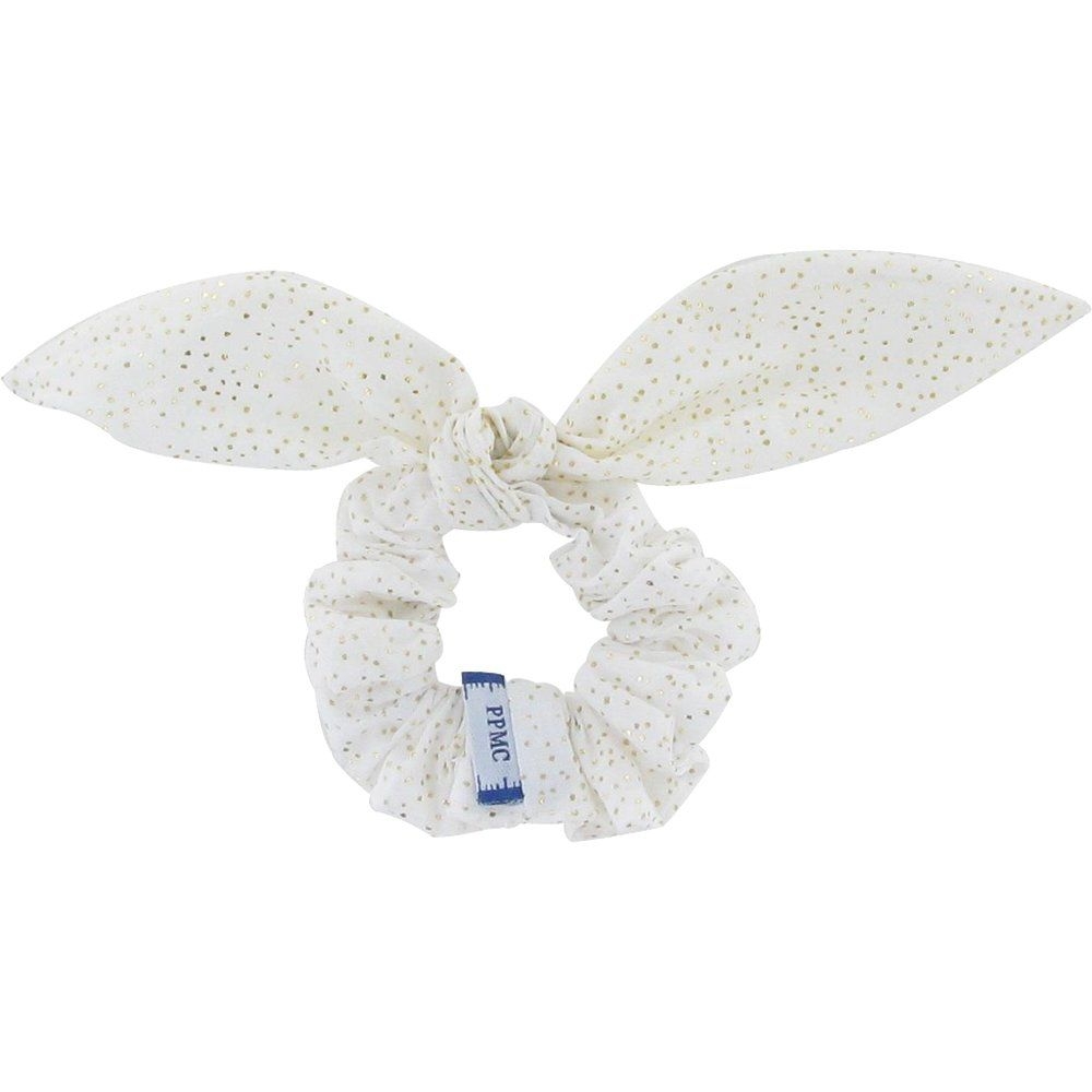 Chouchou Nœud  Blanc Pailleté
