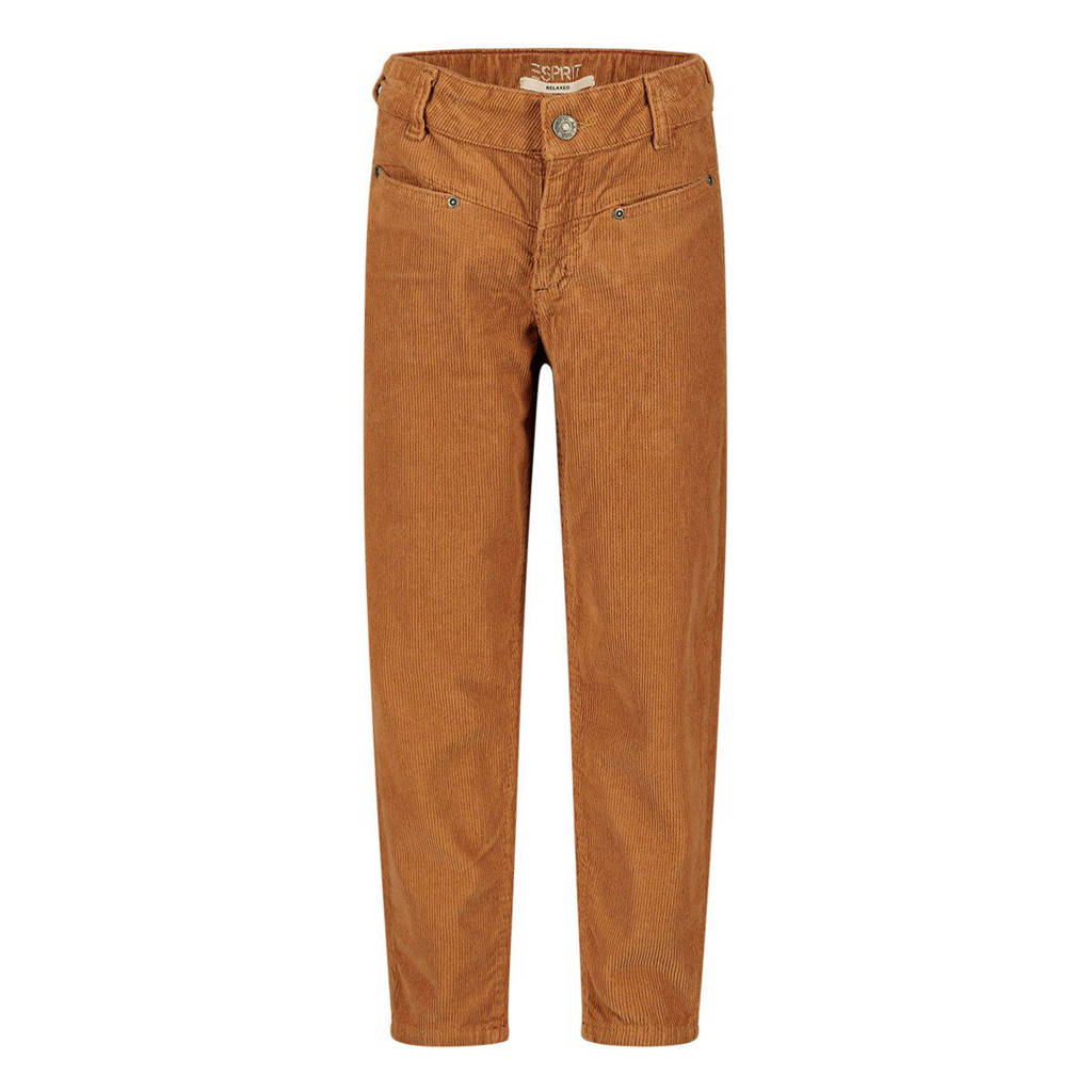 ESPRIT corduroy relaxed broek bruin