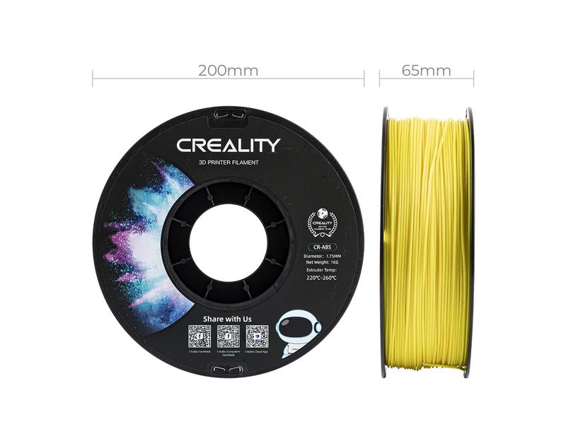 Creality Filament ABS, Gelb, 1.75 mm, 1 kg ABS 3D Drucker Filament