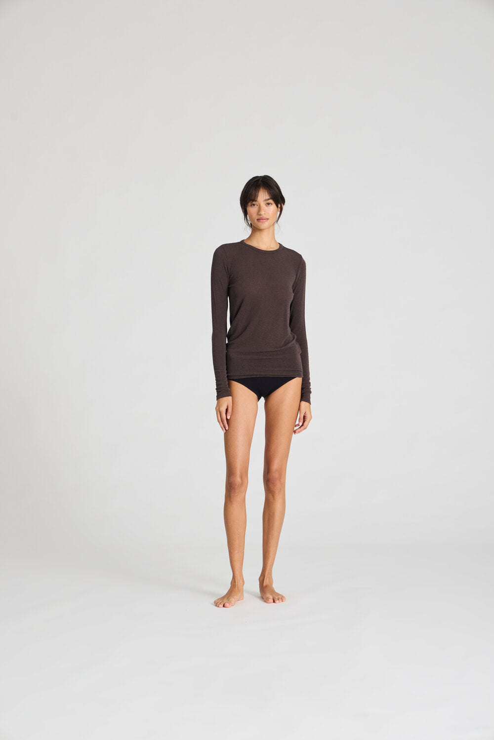 Gai+Lisva  Thyra uld t-shirt - Mulch
