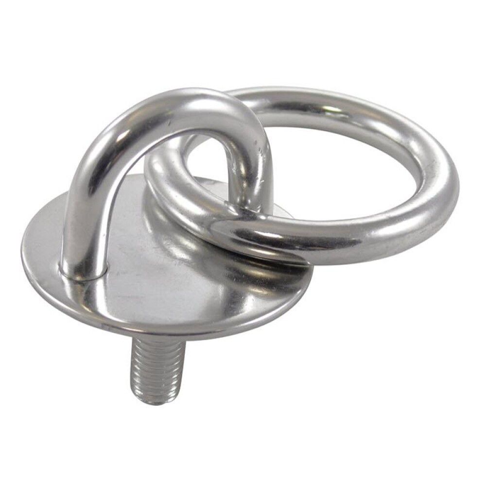 ØYEPLATE MARINETECH RUND MED GJENGER OG RING A2 6MM