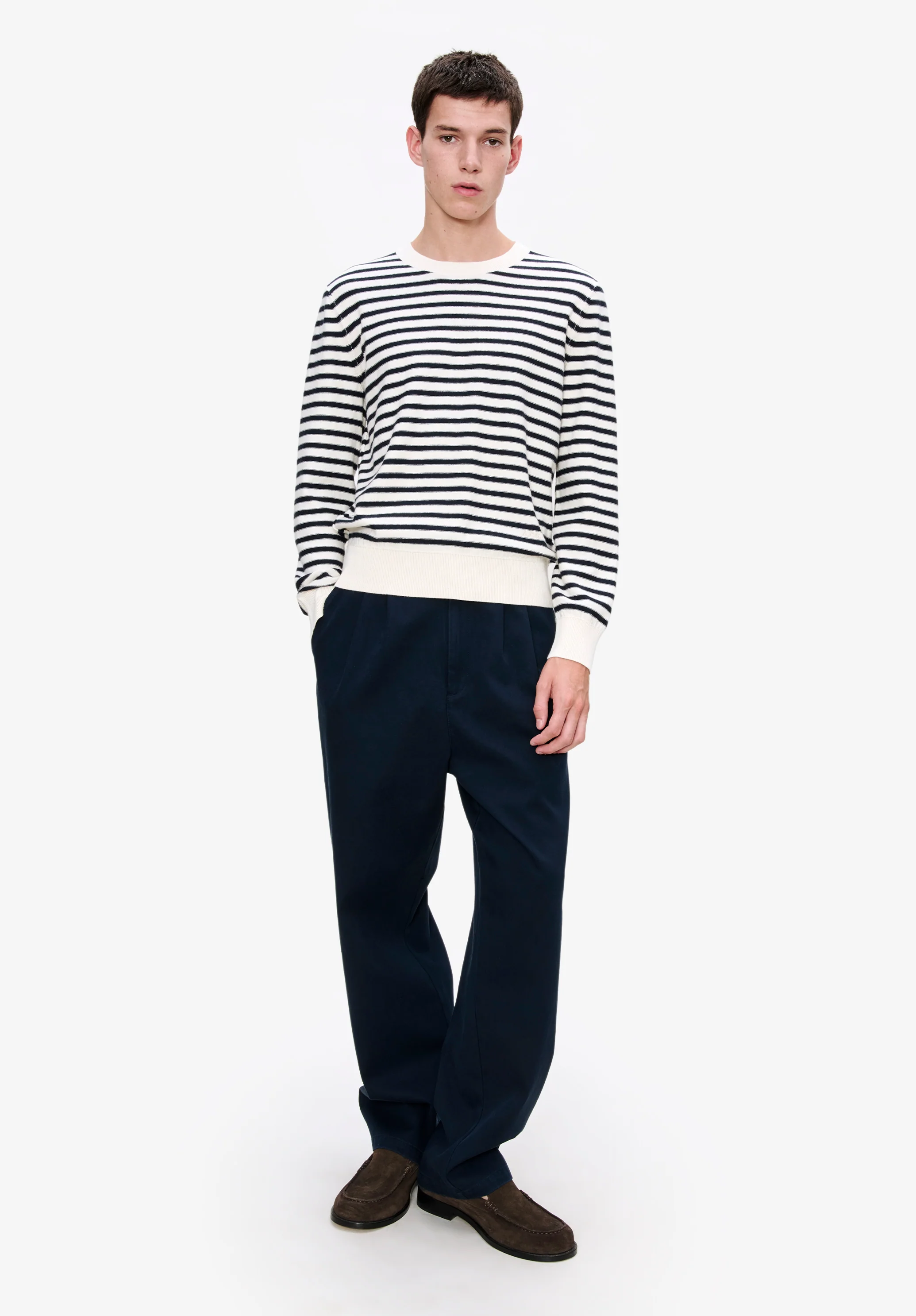 Pull Paul - Ecru/dark navy