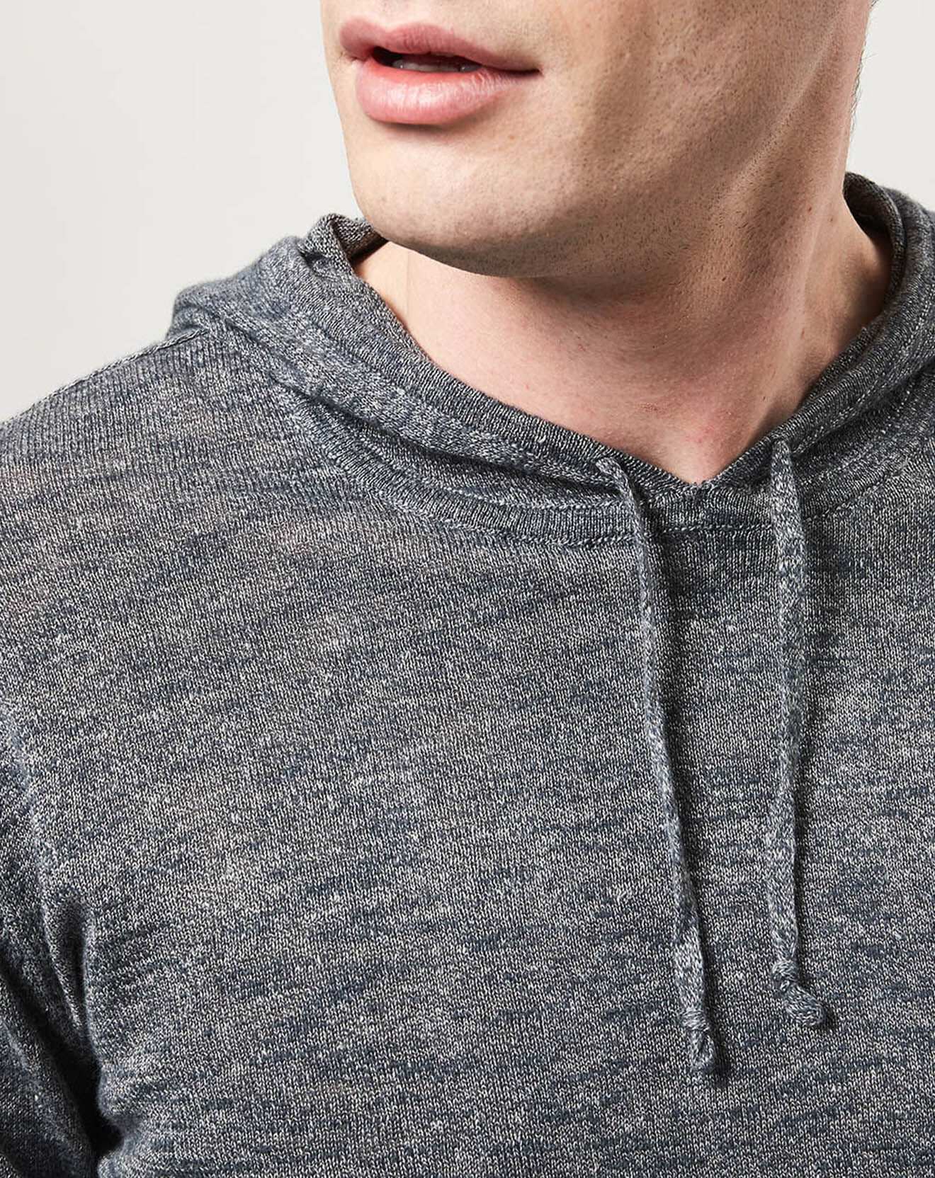 Hartford Pull en Lin & Coton Hoody gris