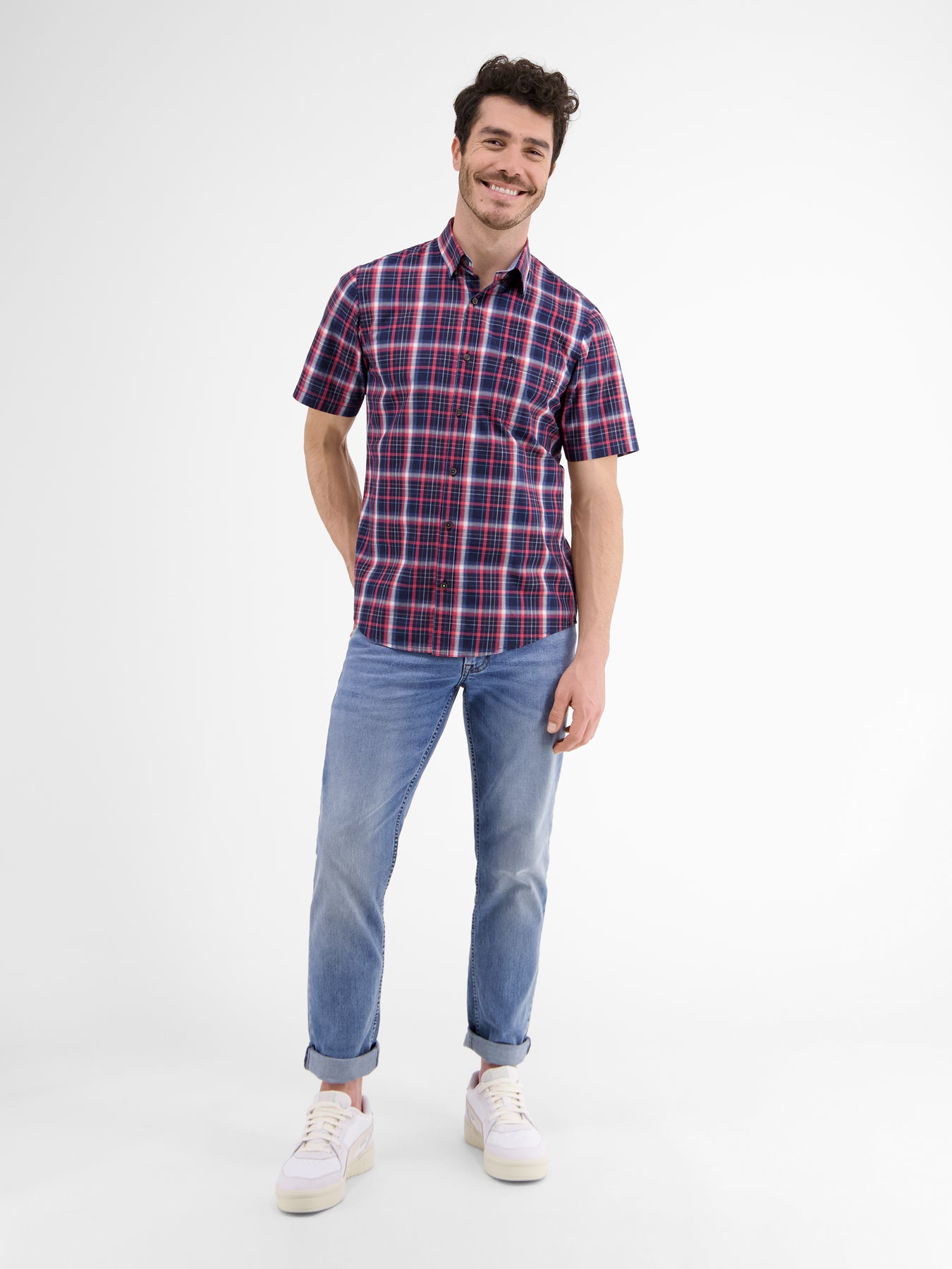 Halbarmhemd *Poplin Check*