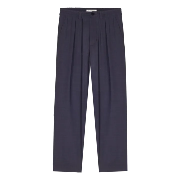 Masscob Pantalon Pebble Laine Vierge | Bleu foncé