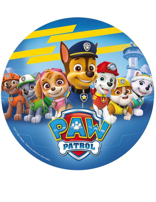 20 cm Paw Patrol vaffelplater. Size-Standard