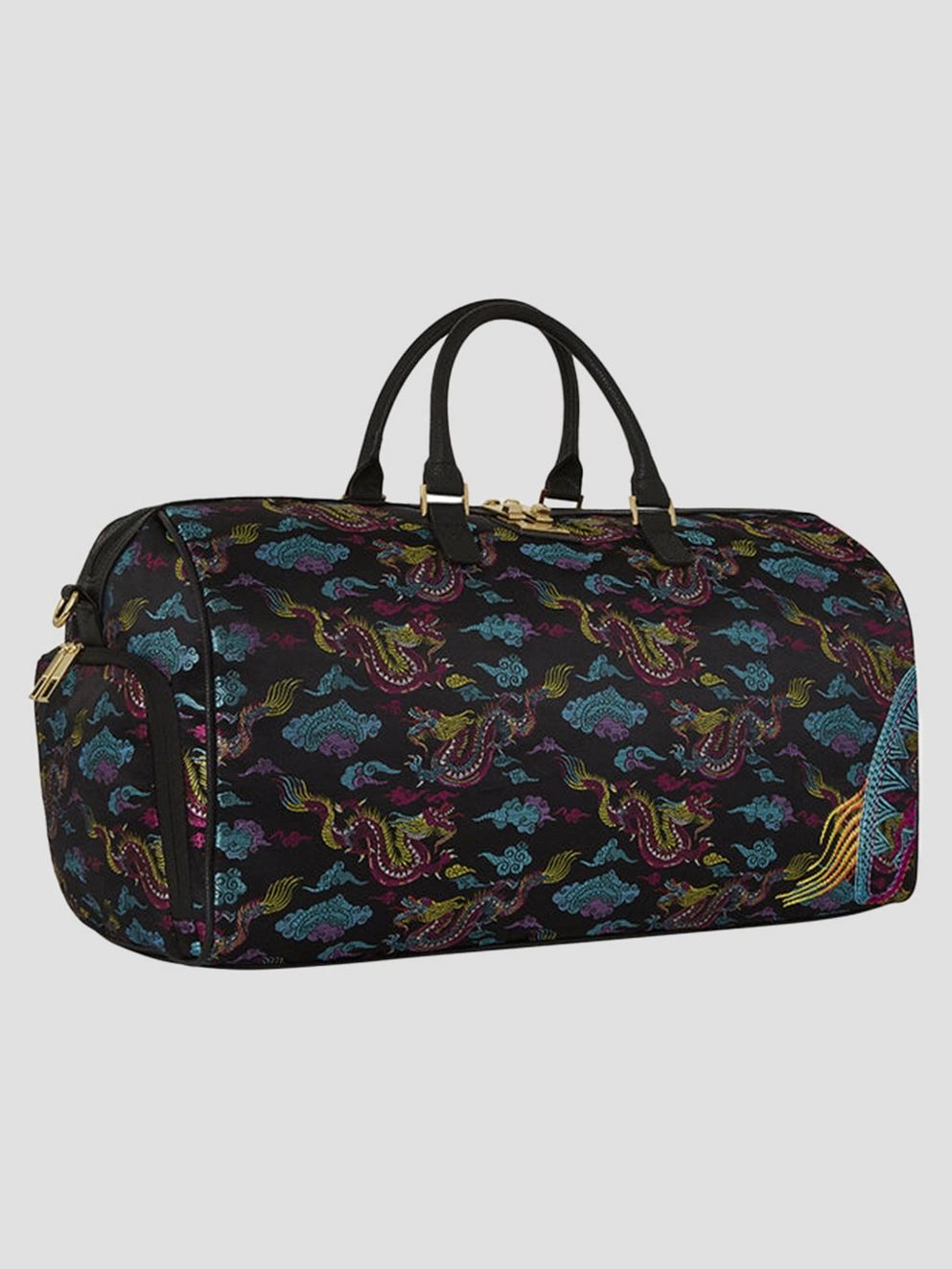 Sprayground Embroidered Dragons Duffle Travel Bag embroidered dragon