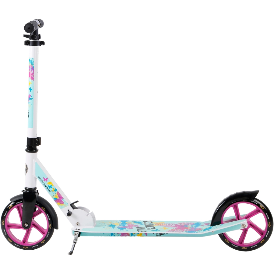 Star Scooter Roller 205mm XXL Trittbrett weiß, türkis