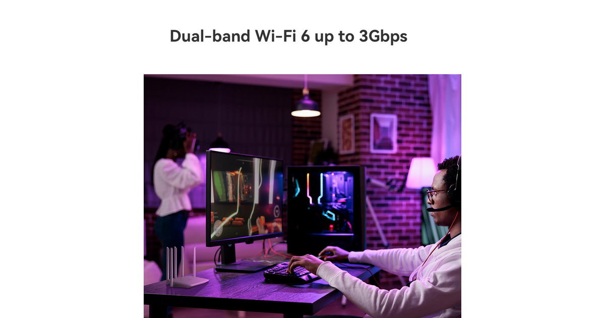 ImouHX21 AX3000 Dual-Band Wi-Fi 6 router, 2 pack  (Wit, Mesh)