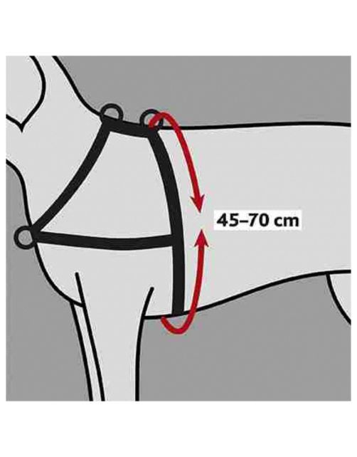 Trixie Lead'N'Walk Soft Tuig Zwart - Hondenharnas