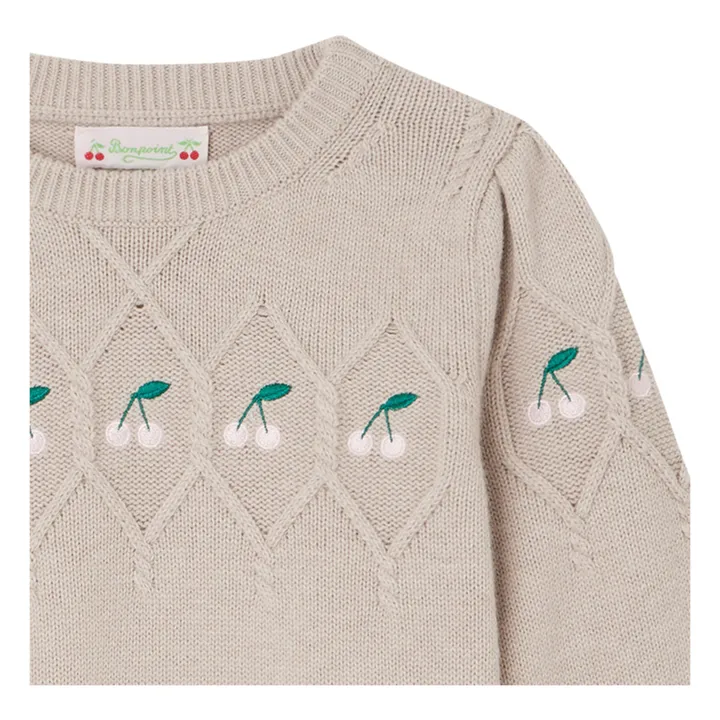 Bonpoint Pull Laine et Coton Dalphonza | Gris chiné