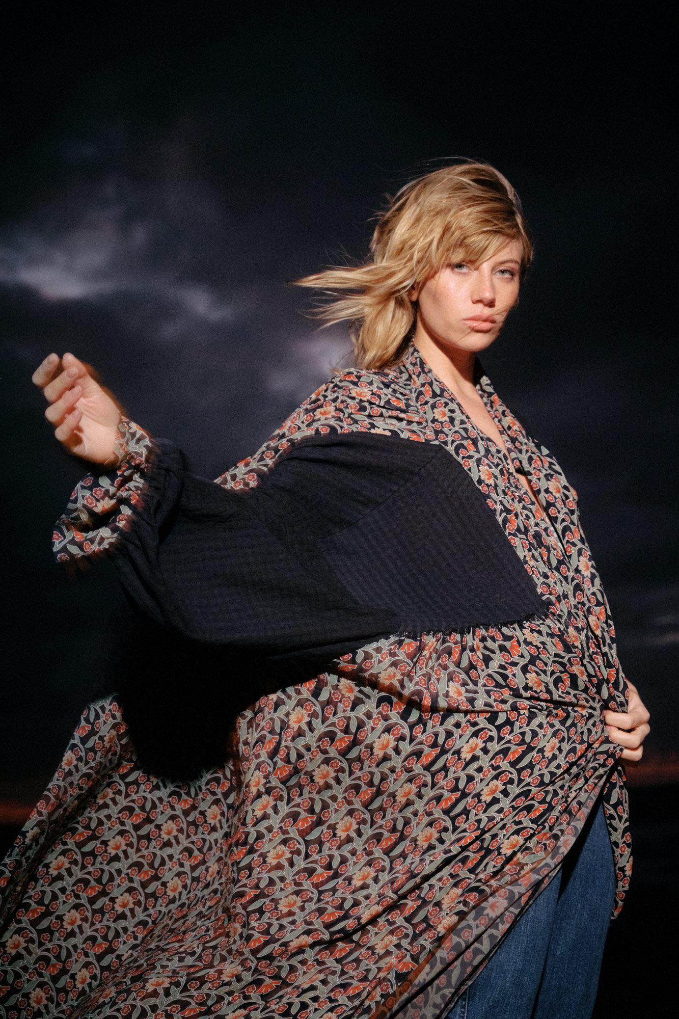 Caftan estampado - Estampa azul