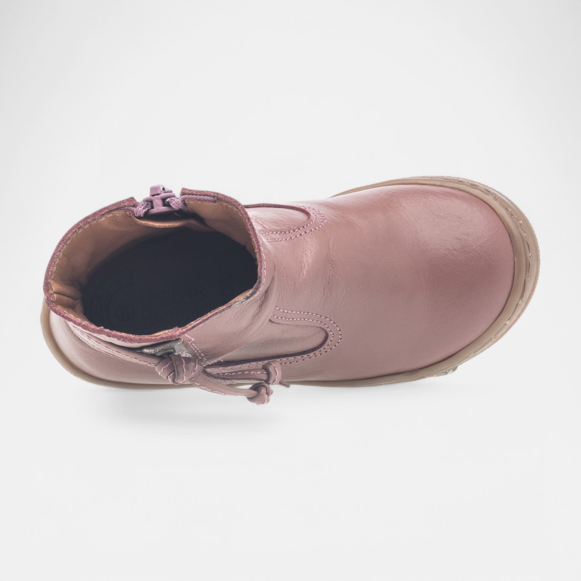 Bottines Fille en cuir rose
