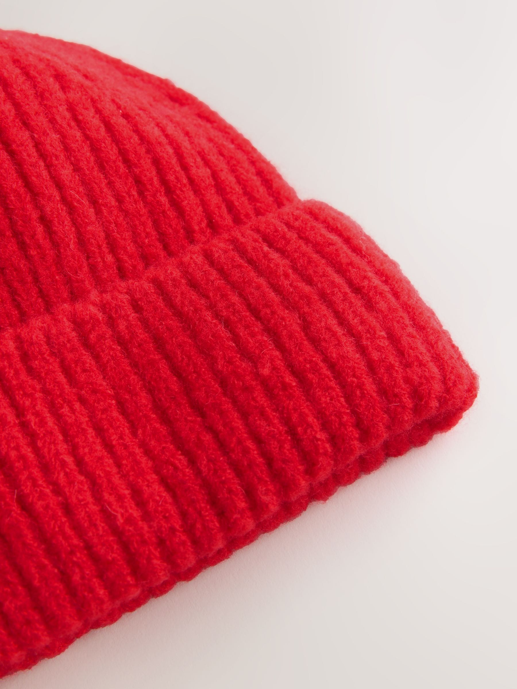 Rood - Fluffy beanie-muts (1-16jr)